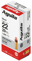 Aguila 1B220328 Super Extra High Velocity 22 LR 40 gr Copper-Plated Solid Point 50 Rounds