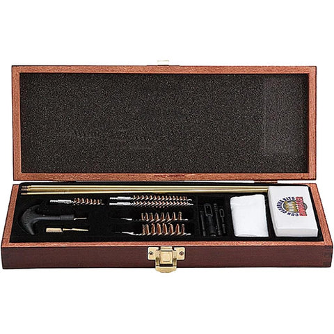 Gunmaster Universal Gun Cleaning Kit Wooden Case 18 pc.