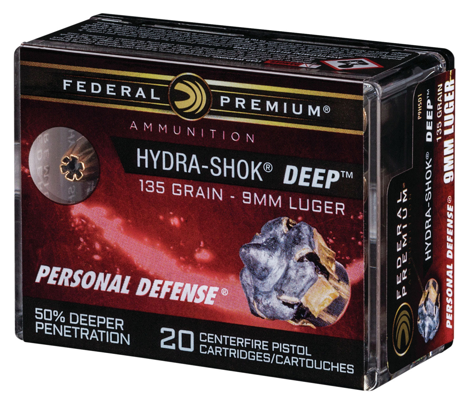 Federal Premium Personal Defense Luger Hydra-Shok Deep HP Ammo