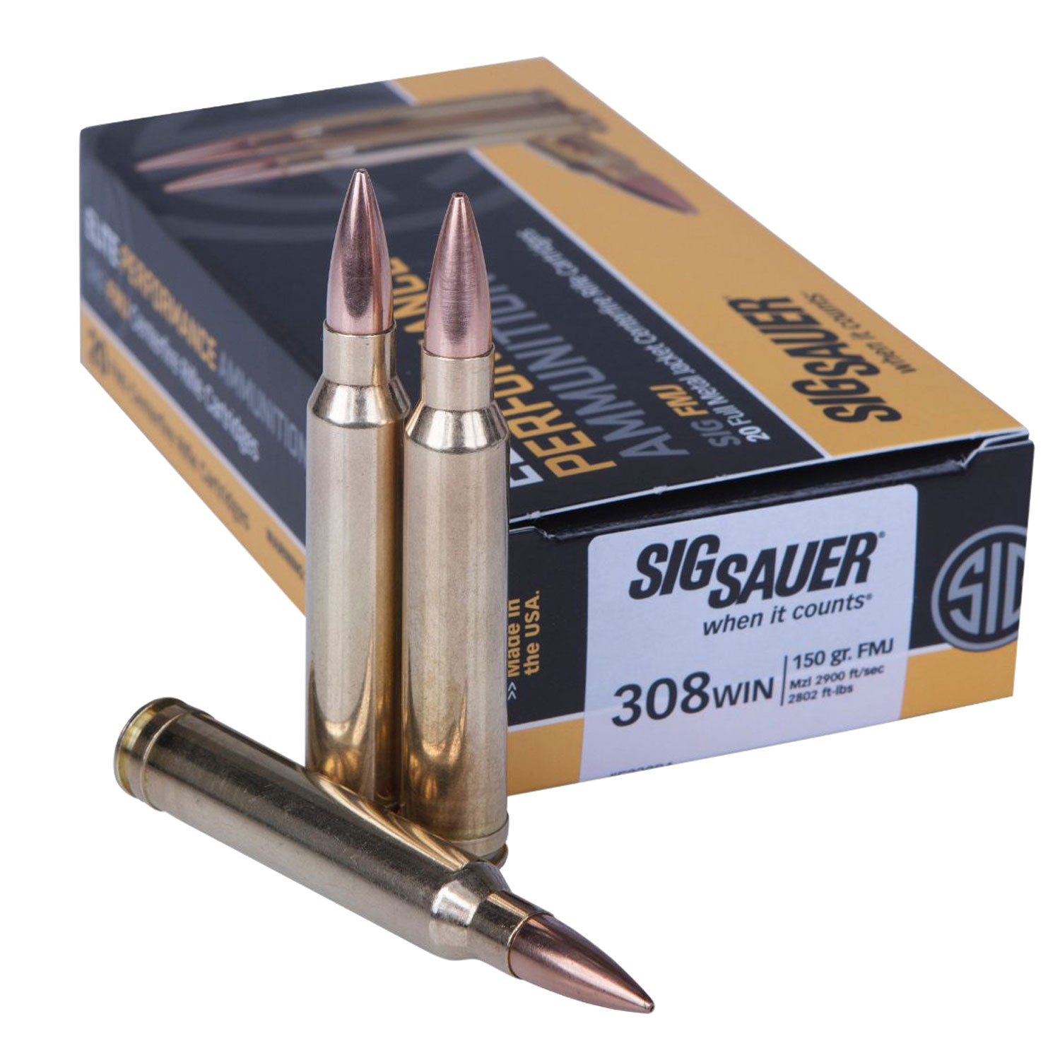 Sig Sauer Elite Performance FMJ Ammo