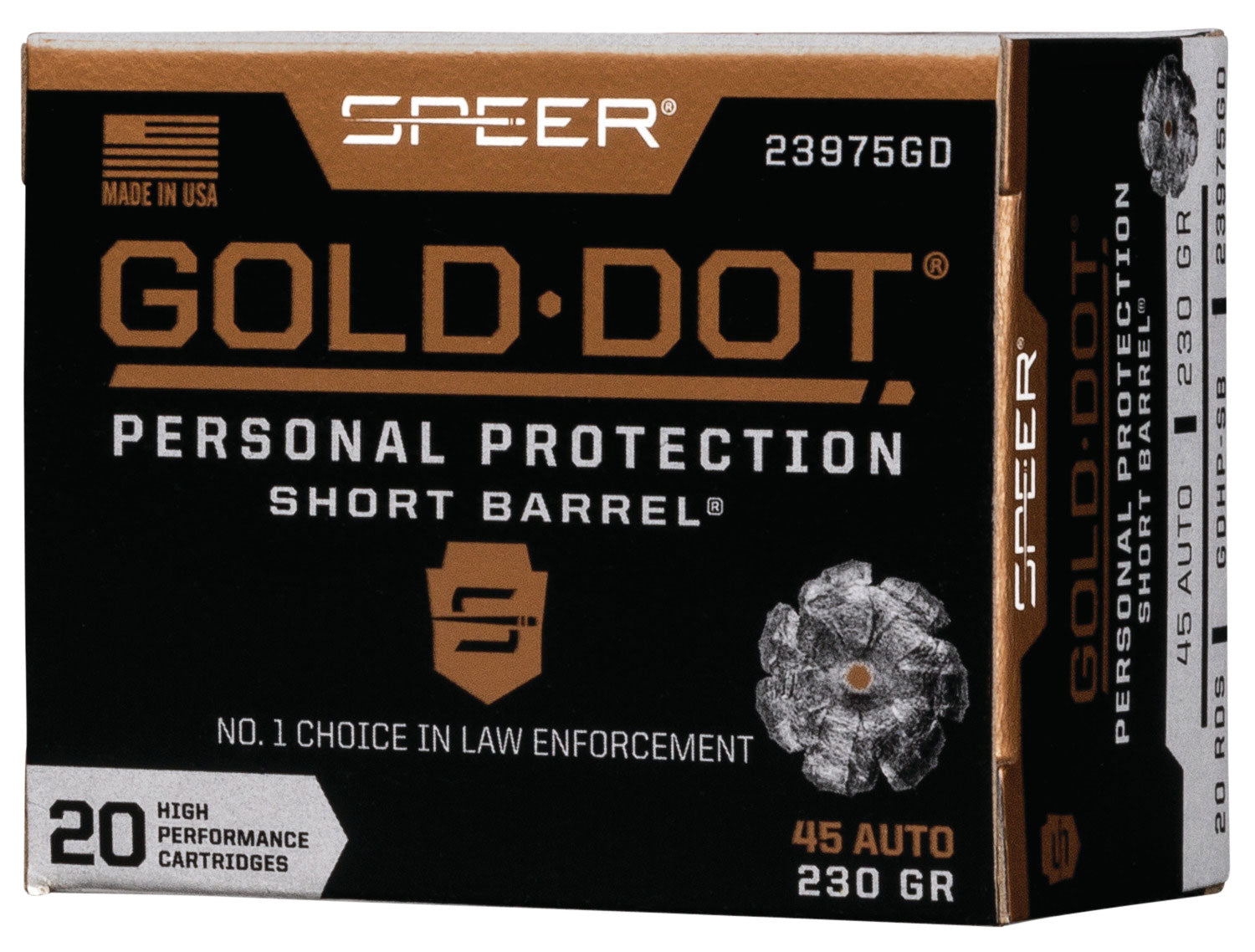 Speer Gold Dot Personal Protection Automatic Colt ACP Short Barrel HP Ammo