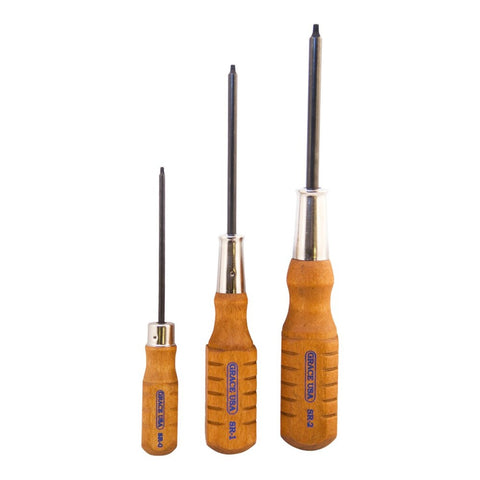 Grace USA 3 Piece Square Recess Screwdriver Set