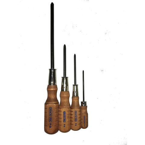 Grace USA-4pc Phillips Screwdriver Set 0 1 2 3 Phillips