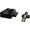 HIVIZ LiteWave H3 Tritium Express Handgun Sight Green/Orange Litepipes White Front Ring S&W Sheild