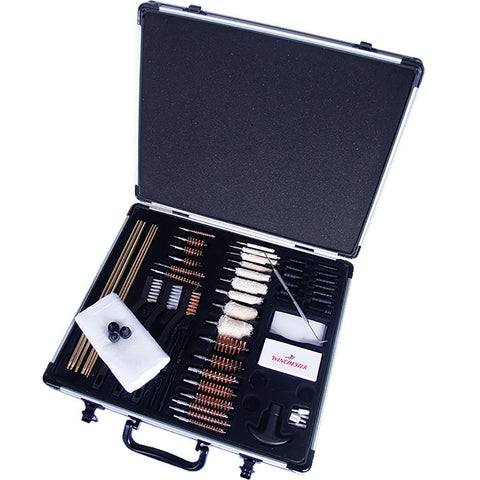 Winchester Super Deluxe Universal Gun Cleaning Kit Aluminum Case 62 pc.