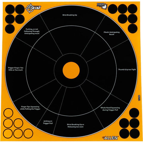 EzAim Splash Handgun Trainer Adhesive Targets 12x12 5 pk.