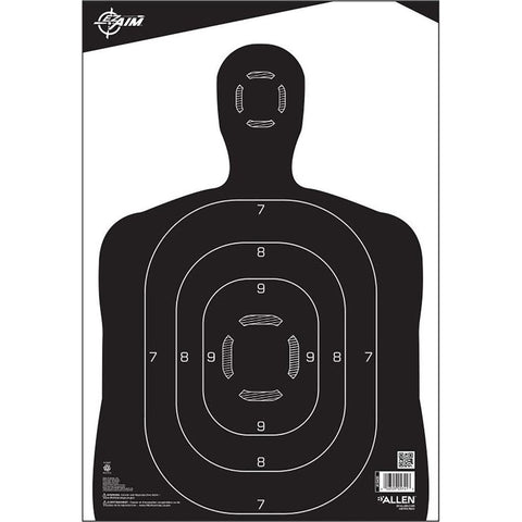 EzAim Silhouette Paper Target Black 12x18 100 pk.