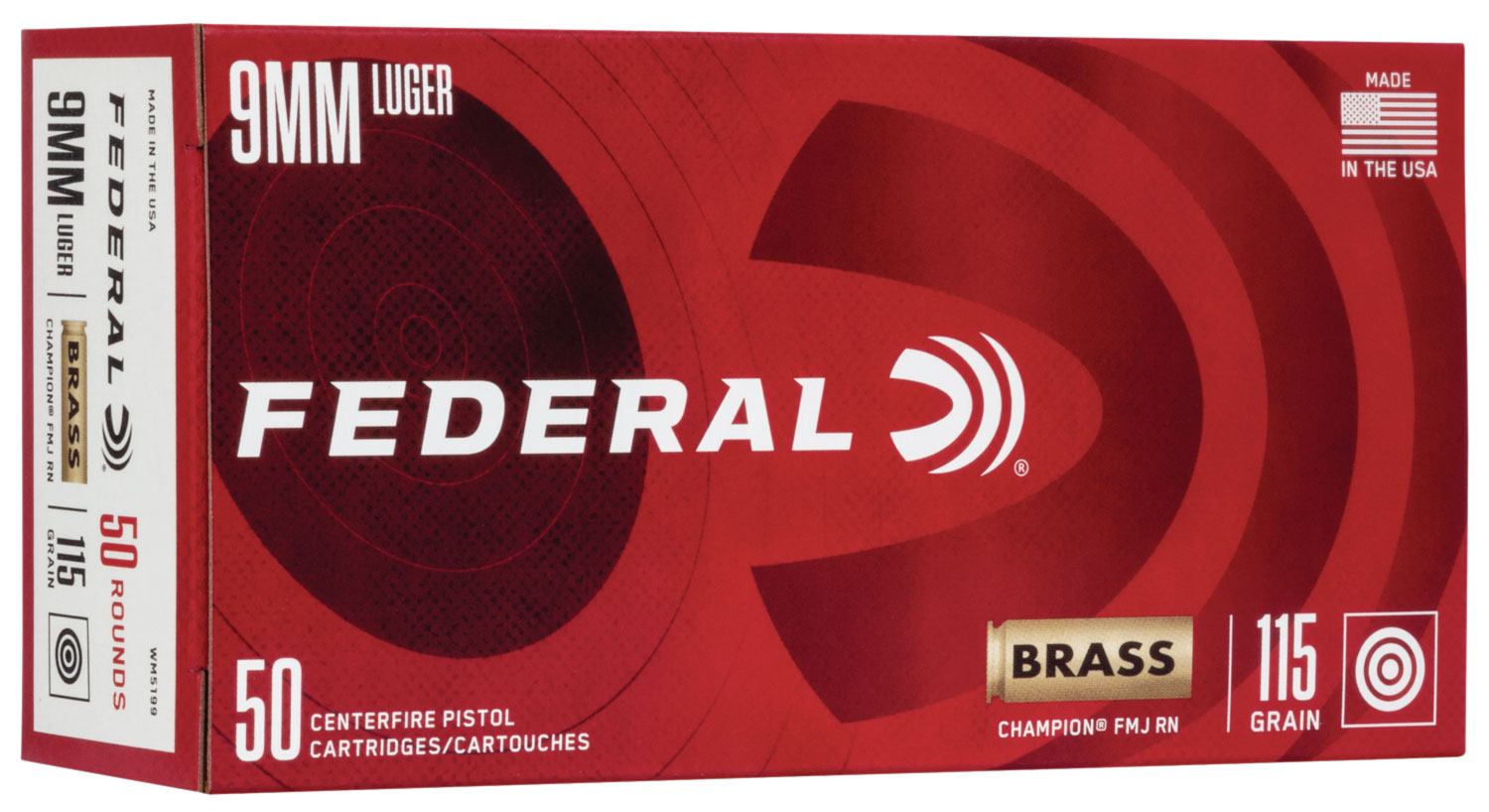 Federal Champion Training Luger FMJ Ammo