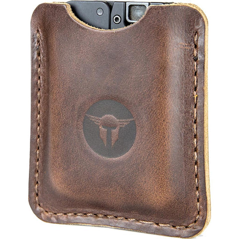 TrailBlazer LifeCard Leather Sleeve Dark Brown