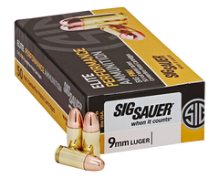 Sig Sauer E9MMB250 Elite Ball 9mm Luger 124 GR FMJ 50 Bx/ 20 Cs