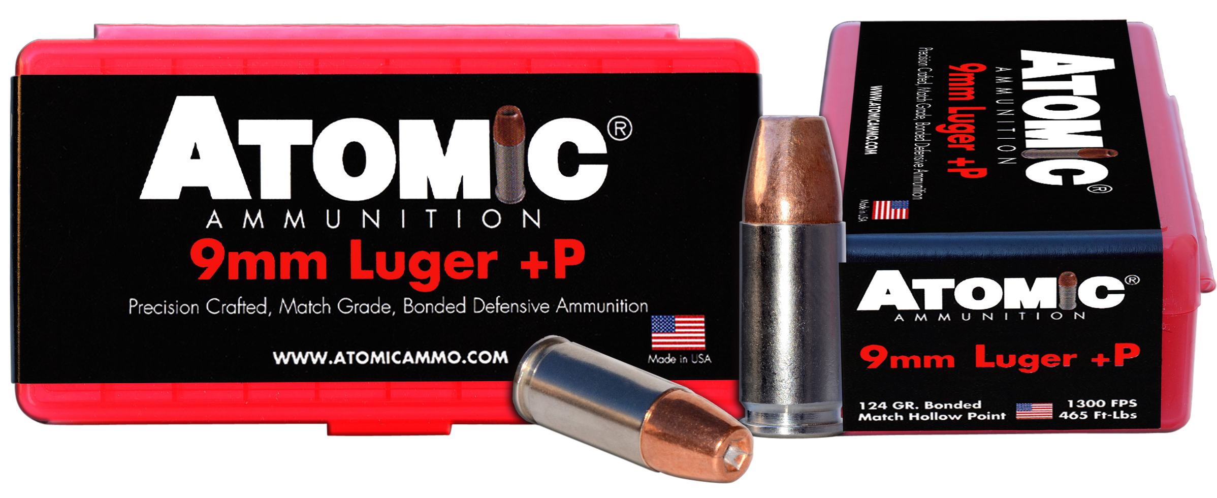 Atomic Defense Luger Bonded MHP +P Ammo