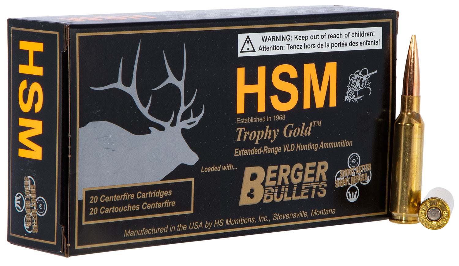 HSM Trophy Gold Hunting Very Low Drag Ammo