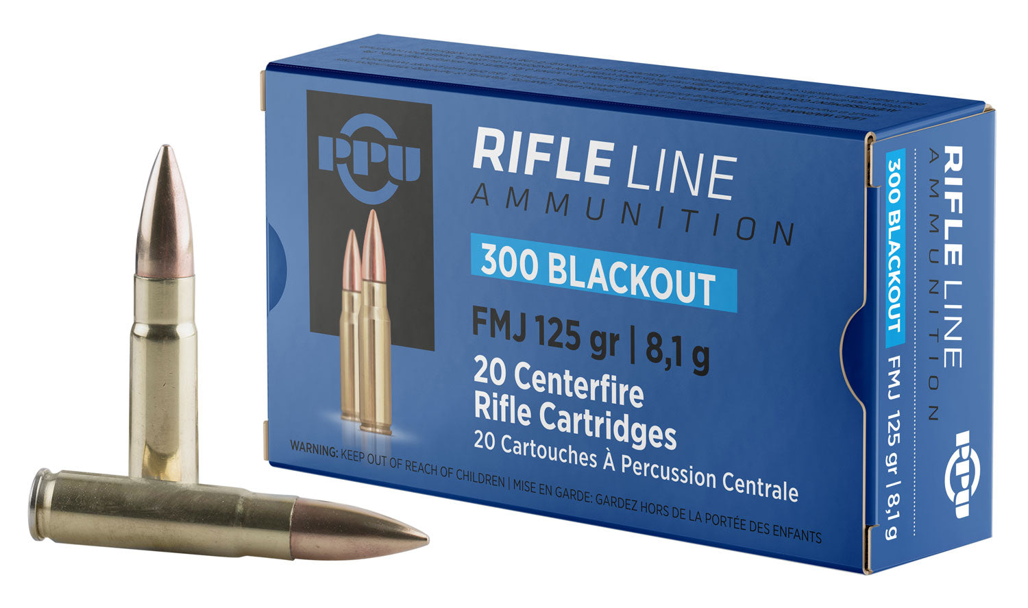 PPU Standard BlackoutWhisper Flat Point Jacketed Ammo