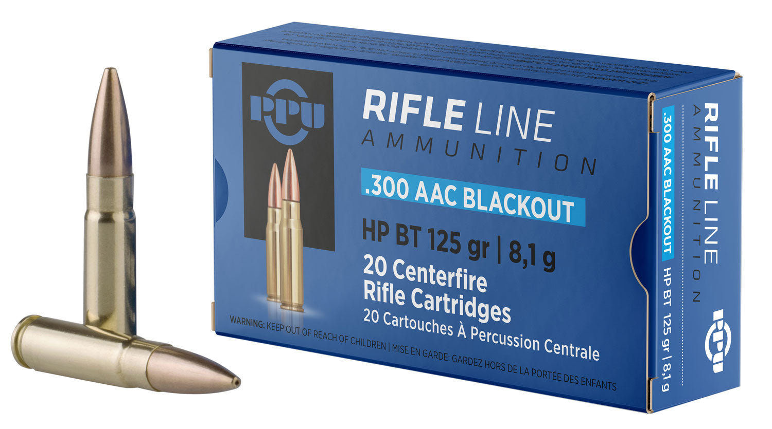 PPU Standard BlackoutWhisper Boat Tail HP Ammo