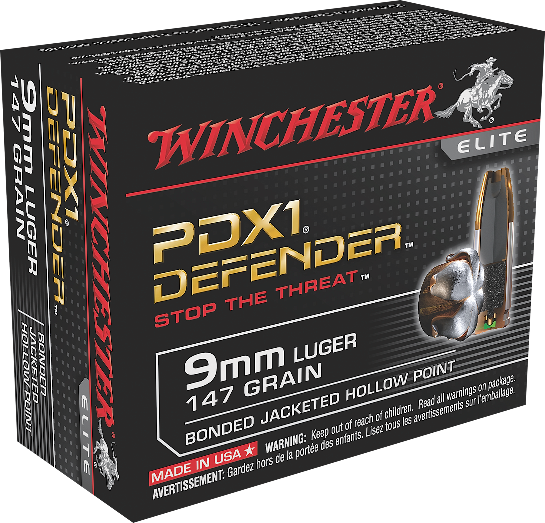 Winchester Elite Luger Bonded Jacket HP Ammo