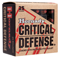 Hornady 91340 Critical Defense 40 Smith & Wesson (S&W) 165 GR Flex Tip Expanding 20 Bx/ 10 Cs