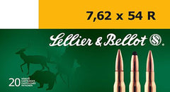 Sellier & Bellot SB76254RB Rifle 7.62X54mm Russian 180 GR Soft Point 20 Bx/ 20 Cs