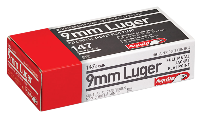 Aguila Luger Flat Point FMJ Ammo