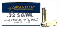 Magtech Ammo .32S&W Long 98gr. Semi JHP 50-Pack