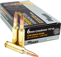 Sig Ammo 6Mm Creedmoor 107Gr Open Tip Match 20-Pack E6Mmcm2-20