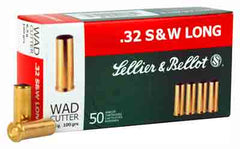 S&B Ammo .32Sw Long 100gr. Lead-Wad Cutter 50 Pack