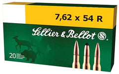 Sellier & Bellot Rifle, 762X54R, 180 Grain, Full Metal Jacket, 20 Round Box SB76254RA